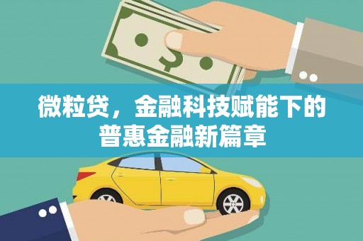长白微粒贷，金融科技赋能下的普惠金融新篇章