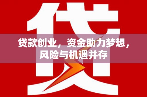 凉山贷款创业，资金助力梦想，风险与机遇并存