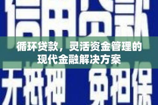阜平循环贷款，灵活资金管理的现代金融解决方案