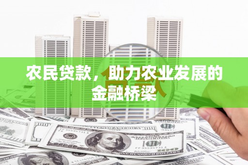 大安农民贷款，助力农业发展的金融桥梁