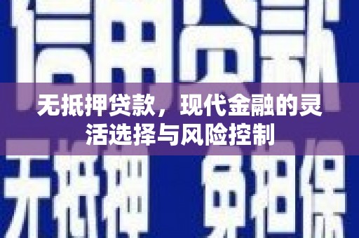 晋州无抵押贷款，现代金融的灵活选择与风险控制