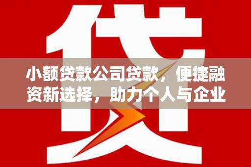 怀来小额贷款公司贷款，便捷融资新选择，助力个人与企业成长