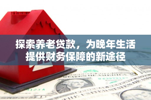 西城探索养老贷款，为晚年生活提供财务保障的新途径