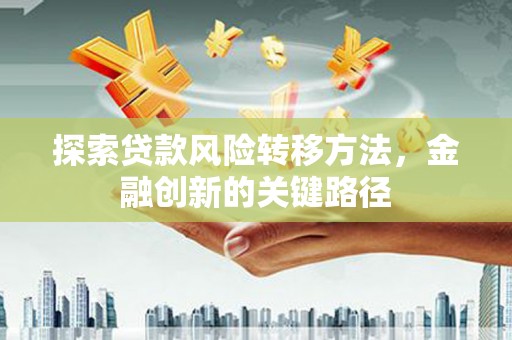 新营探索贷款风险转移方法，金融创新的关键路径