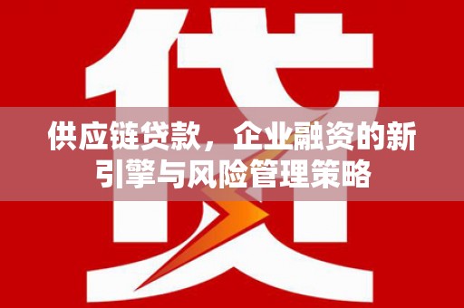 六甲供应链贷款，企业融资的新引擎与风险管理策略