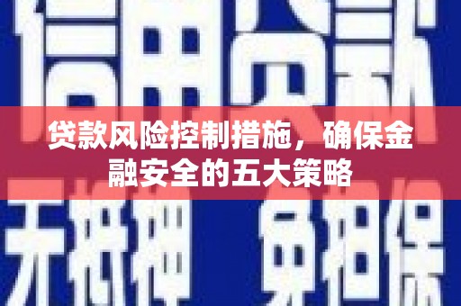 南充贷款风险控制措施，确保金融安全的五大策略