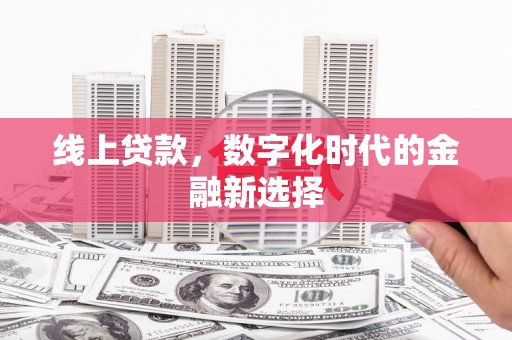 龙城线上贷款，数字化时代的金融新选择
