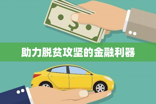 武义助力脱贫攻坚的金融利器